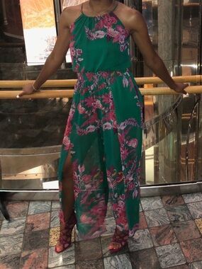 Floral Green Jumpsuit